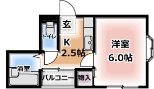 エムハイツ御幸の間取り画像