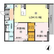 （仮称）D-ROOM西原2丁目B棟の間取り画像