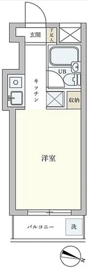 スカイコート蒲田の間取り画像