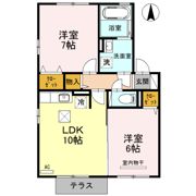 フルール大和 Bの間取り画像