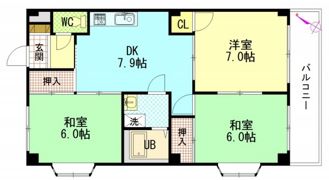 セントラルリバーB棟の間取り画像
