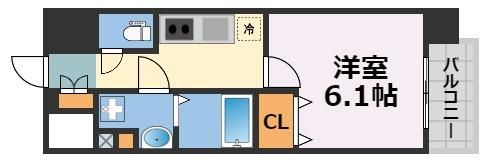 レジュールアッシュ天王寺クレアの間取り画像