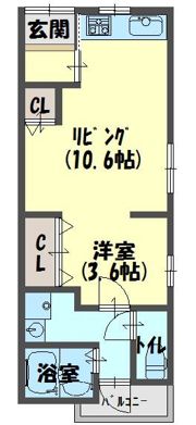 高瀬町アパートの間取り画像