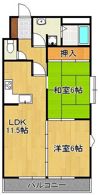 ピエドラ・ブランカ中央町の間取り画像