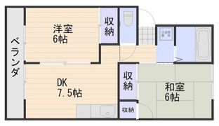 コーポ烏城Aの間取り画像
