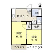 コーポ山陽A棟の間取り画像