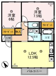 サンシャイン湖舟 B棟の間取り画像
