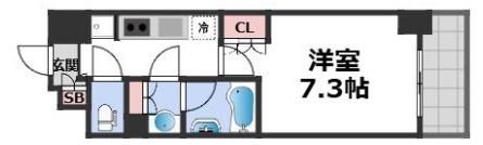 ザ・パークハビオ谷町六丁目テラスの間取り画像