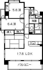 ライオンズマンション比治山公園弐番館の間取り画像