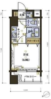 リヴシティ中央区築地の間取り画像