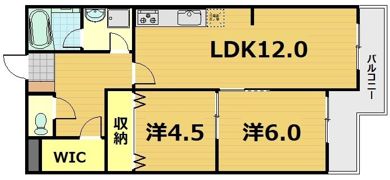ビューハイツ京都山科（ベルヴィ52）の間取り画像
