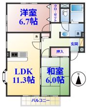 パレアージュDの間取り画像