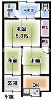 常盤町テラスハウスの間取り画像