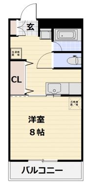 アネックス赤間の間取り画像