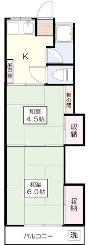 睦ハイツの間取り画像