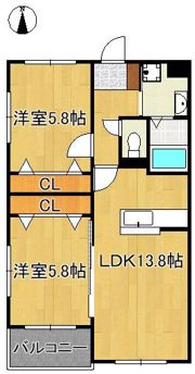 Glan Regale 折尾の間取り画像