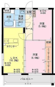 日向・鶴町3丁目47マンションの間取り画像