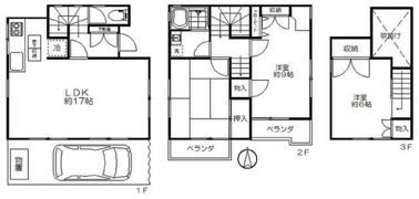 小金井市前原町2丁目貸家の間取り画像