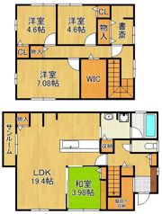 沢見一丁目戸建 4SLDKの間取り画像