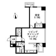 レジディアタワー麻布十番の間取り画像