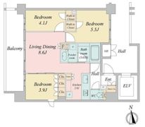 LiveCasa西台の間取り画像