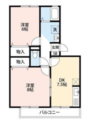 シャンボール新井Aの間取り画像