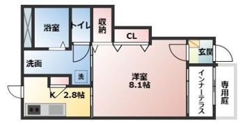 ルトゥール野村の間取り画像
