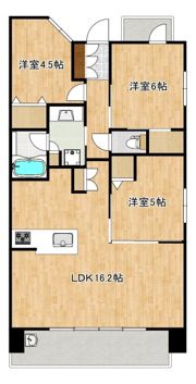 ポレスター水前寺一丁目 503号の間取り画像