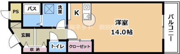 メゾンロワイヤル松田の間取り画像