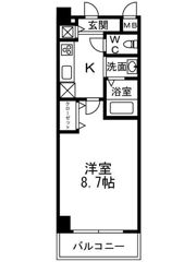 シャルマンフジ天神橋サウスの間取り画像