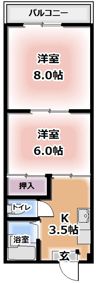 第3シャトーモリオカの間取り画像