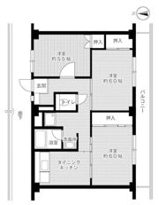 ビレッジハウス城陽3号棟の間取り画像