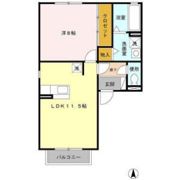 ベルデュール八乙女 Ⅱの間取り画像