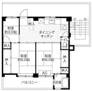 ビレッジハウス常盤台1号棟の間取り画像