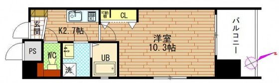 グラビスコート十日市の間取り画像