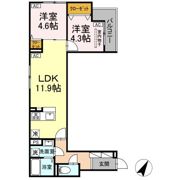 セレスティア扇Ⅲの間取り画像