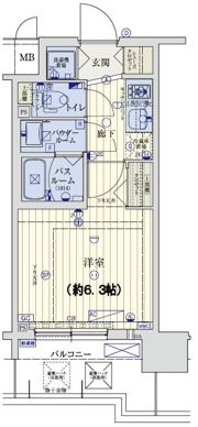 スワンズシティ谷町モデルノの間取り画像