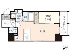 LaSante舟入本町の間取り画像