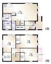 高槻市日向町戸建の間取り画像
