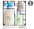 翔阿園マンションの間取り画像