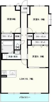 サウスコートの間取り画像