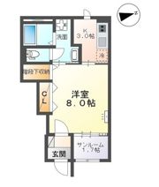 富山市神通本町新築アパートの間取り画像