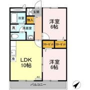 カナディアンコート南吉成 Aの間取り画像