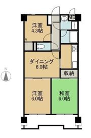 ライオンズマンション倉敷松島の間取り画像