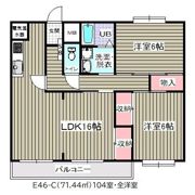 阿部南葛西第1マンション(E-046)の間取り画像