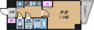 プレサンス梅田Ⅱの間取り画像