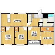 学園春日マンションの間取り画像