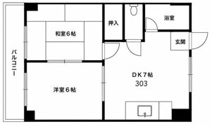 桑畑高徳マンションの間取り画像