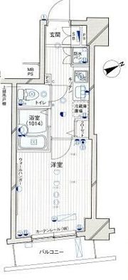 パークウェル千駄木駅前の間取り画像