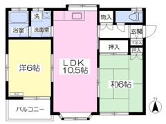 ヴィレッジ真下Aの間取り画像